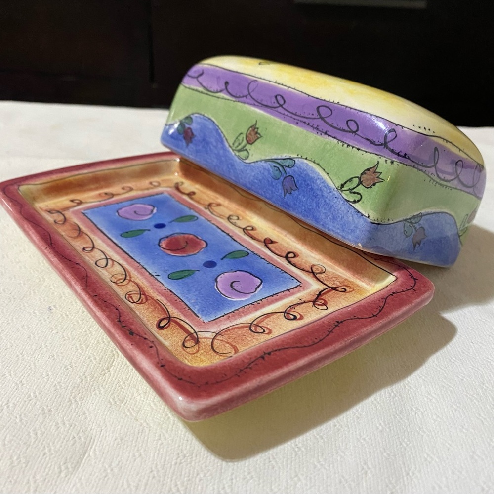 Sango THE SWEET SHOPPE Colorful Butter Dish